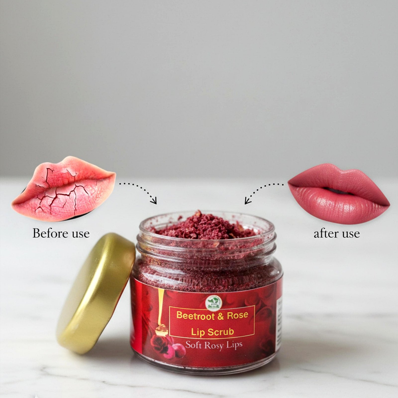 Beetroot Rose Lip Scrub - Image 3