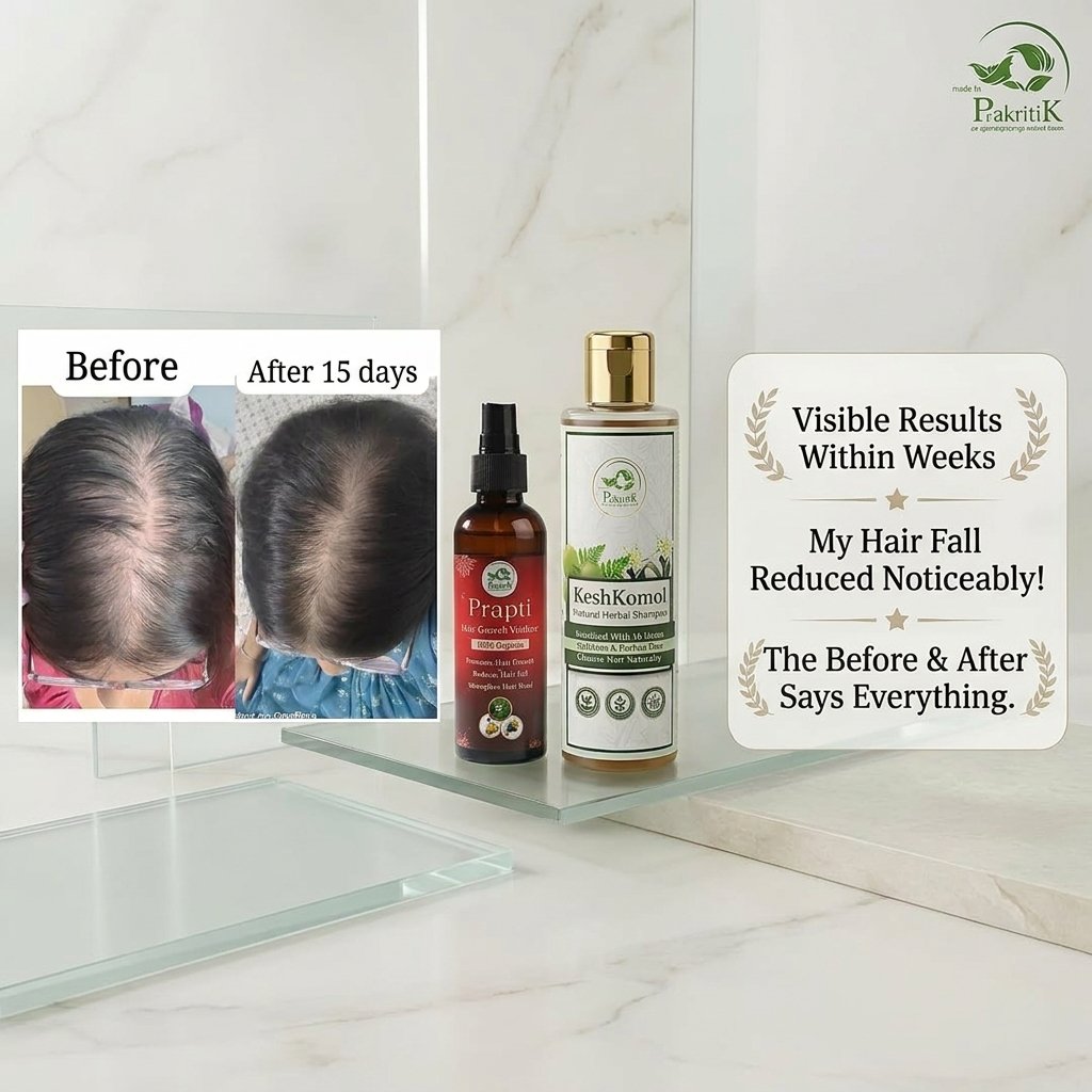 Hair Care Kit - Daily Hair Care Routine - <span style="font-size: 0.6em; color: #666;">(Keshoshree Hair Oil| Keshkomol Shampoo| Sukesh Hair Protein Mask| Prapti Hair Growth Vitalizer| Reshmi Hair Conditioner)</span> - Image 5