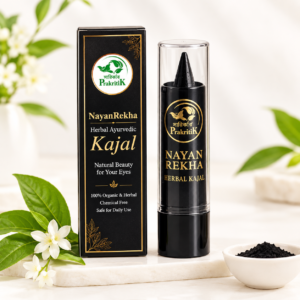 Nayan Rekha Herbal Kajal - Natural Black | Herbal Kajal with Almond Oil & Vit E